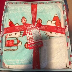 Hello Kitty Christmas Sherpa blanket